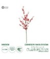 GloboStar® Artificial Garden CHINESE RED PLUM BLOSSOM BRANCH 21459 Τεχνητό Διακοσμητικό Κλαδί Κόκκινης Κερασίας Y113cm